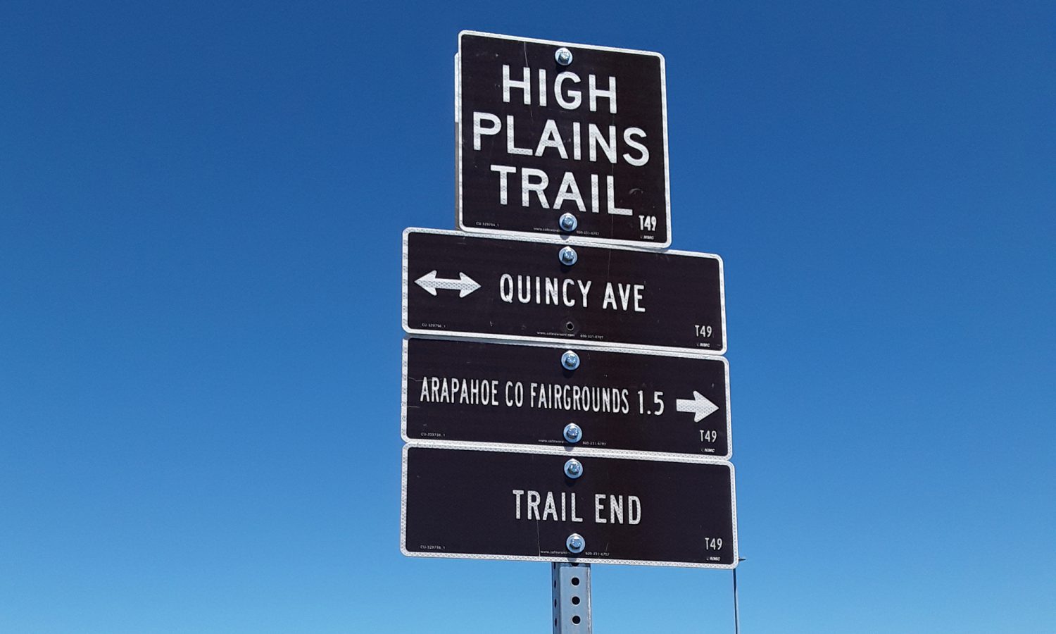 High Plains Trail signage